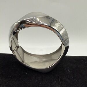Silver Stainless Steel Bangle Bracelet